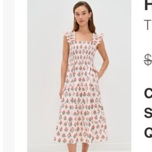 Ellie Nap Dress in Poppy Block Print